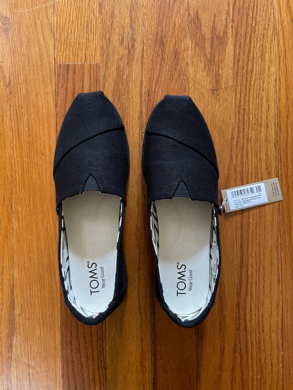 TOMS Alpargata Plus All Black/ Black Heritage Canvas Slip On Shoes